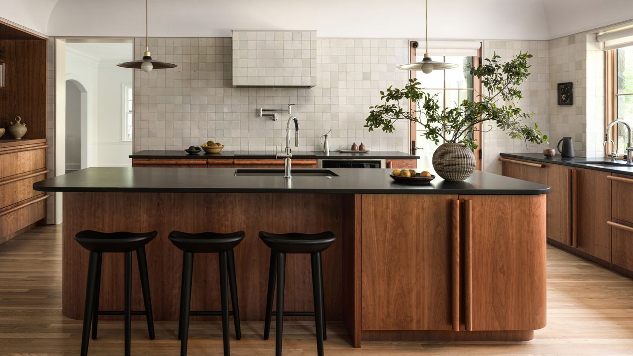 The Designer Secret To Make Cherry Wood Kitchen Cabinets Feel Chic in 2026