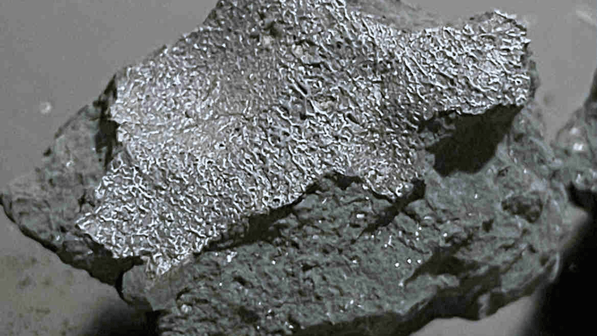 A fragment of the meteor, which fell on a resident's house. - Image credit: SETI Institute