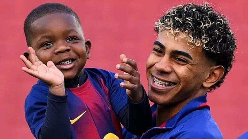 Lamine Yamal and his little brother Keyne