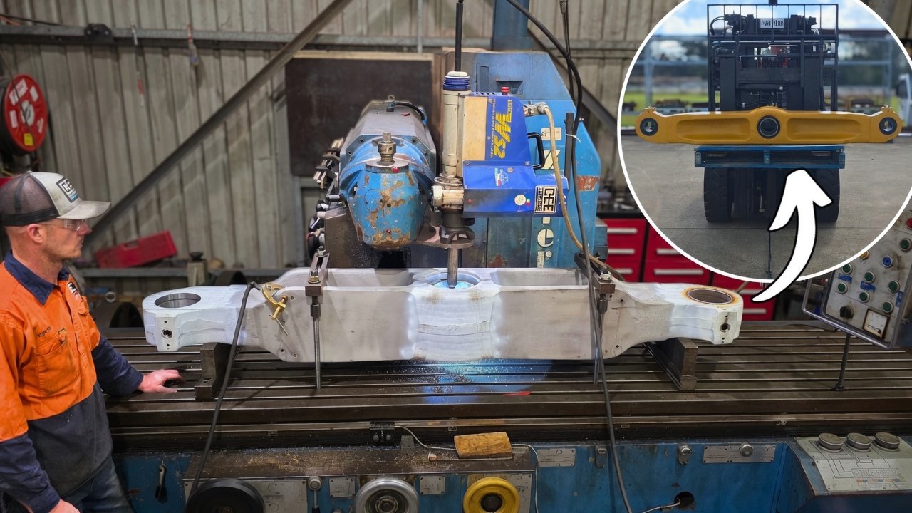 Precision cuts on a massive part