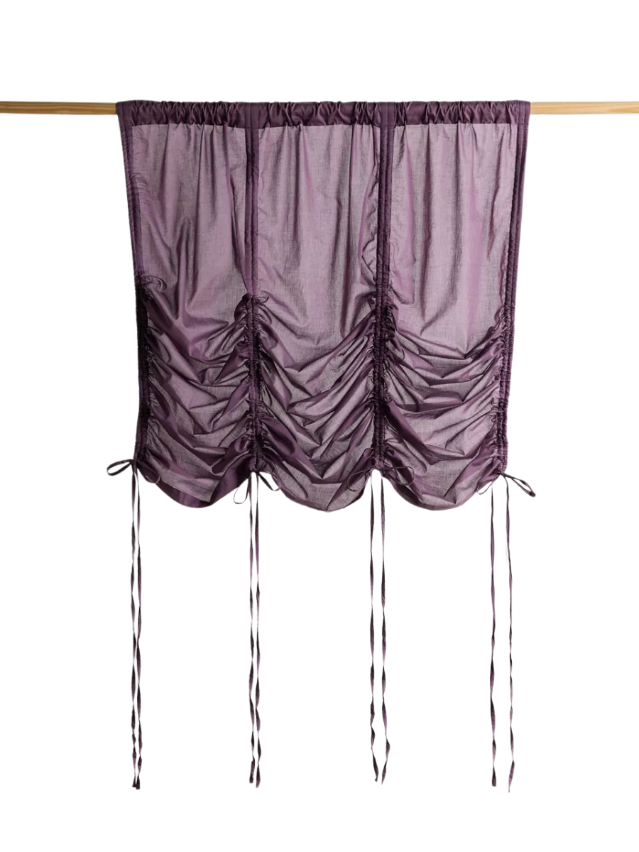 Solid Balloon Bow Window Valance Panel
