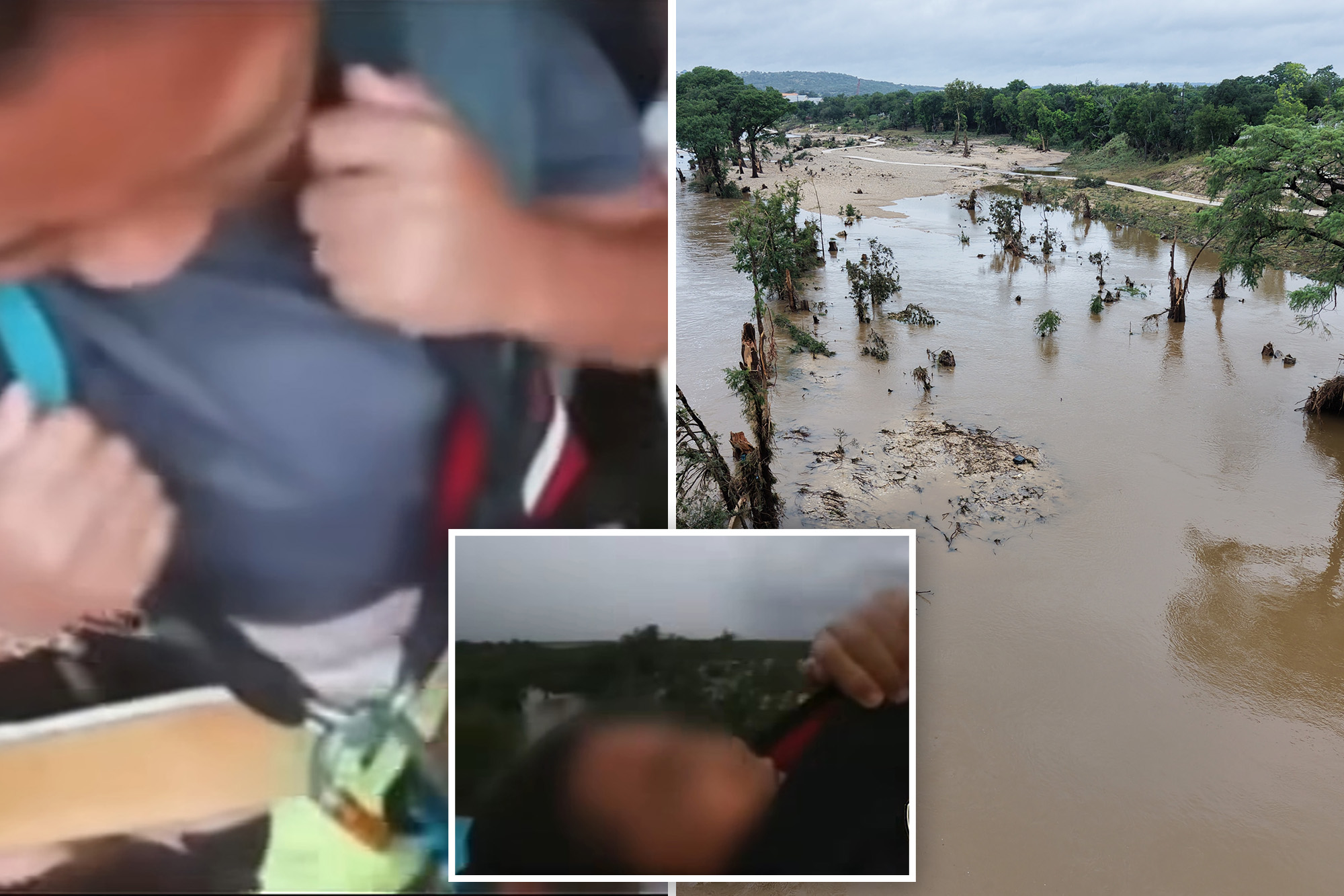 Harrowing footage shows rescue crew airlift young girl, family, dogs as