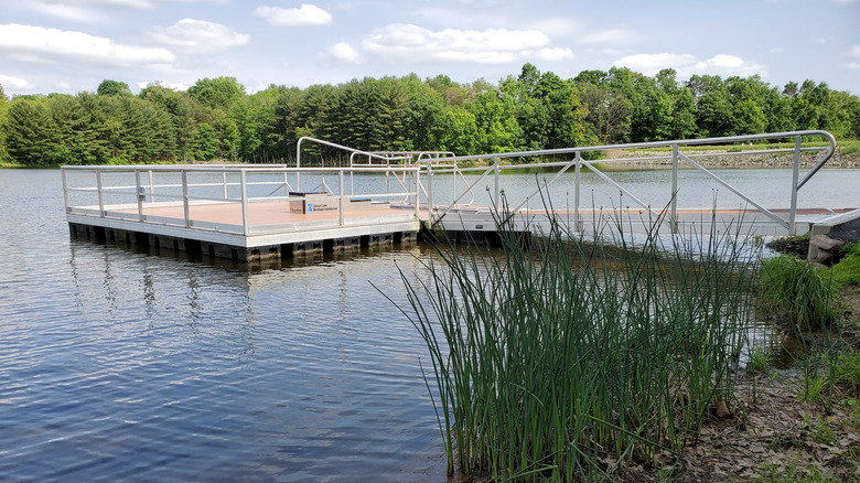 Boat launch on Leaser Lake in Pennsylvania