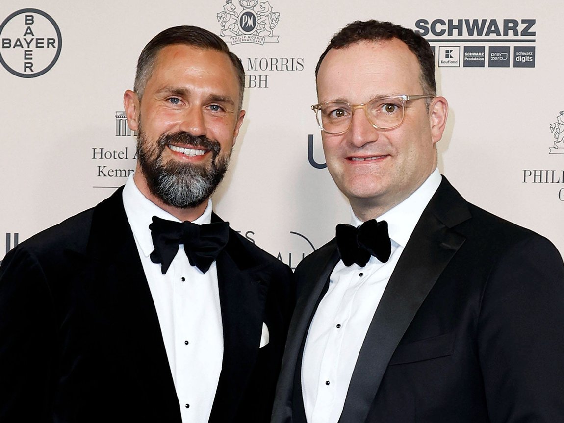 Jens Spahn with his husband Daniel Funke during an event in Berlin.