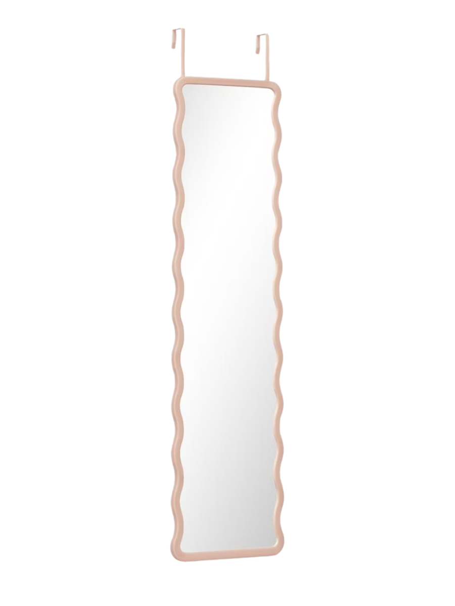 Wavy Over the Door Mirror Pink - Room Essentials™