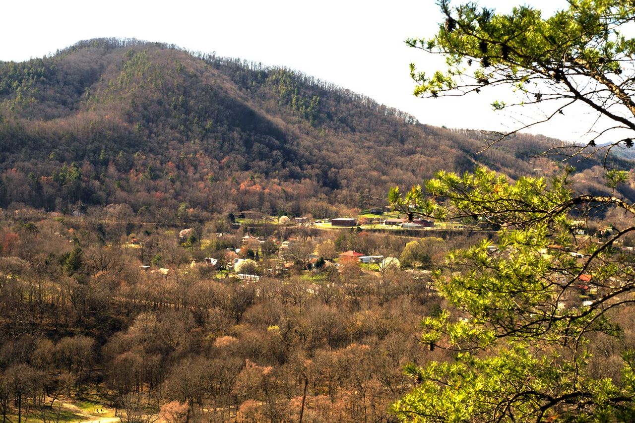 Picture is taken from the Appalachian trail with a view of Hot Springs, NC