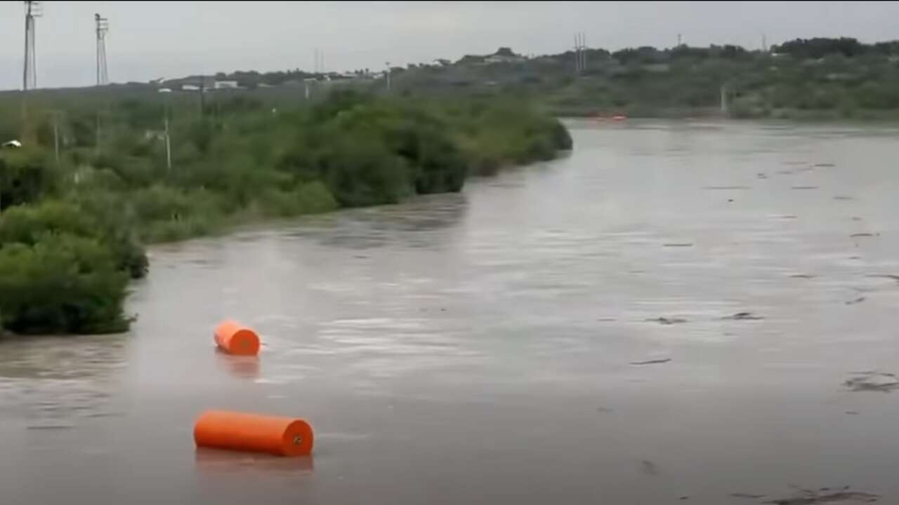 Cuellar: Round buoy chain dislodged in Eagle Pass flooding as buoys drift toward Laredo