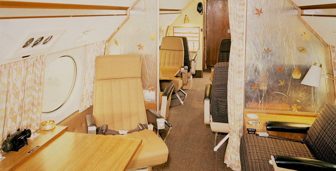 the interior of a private plae
