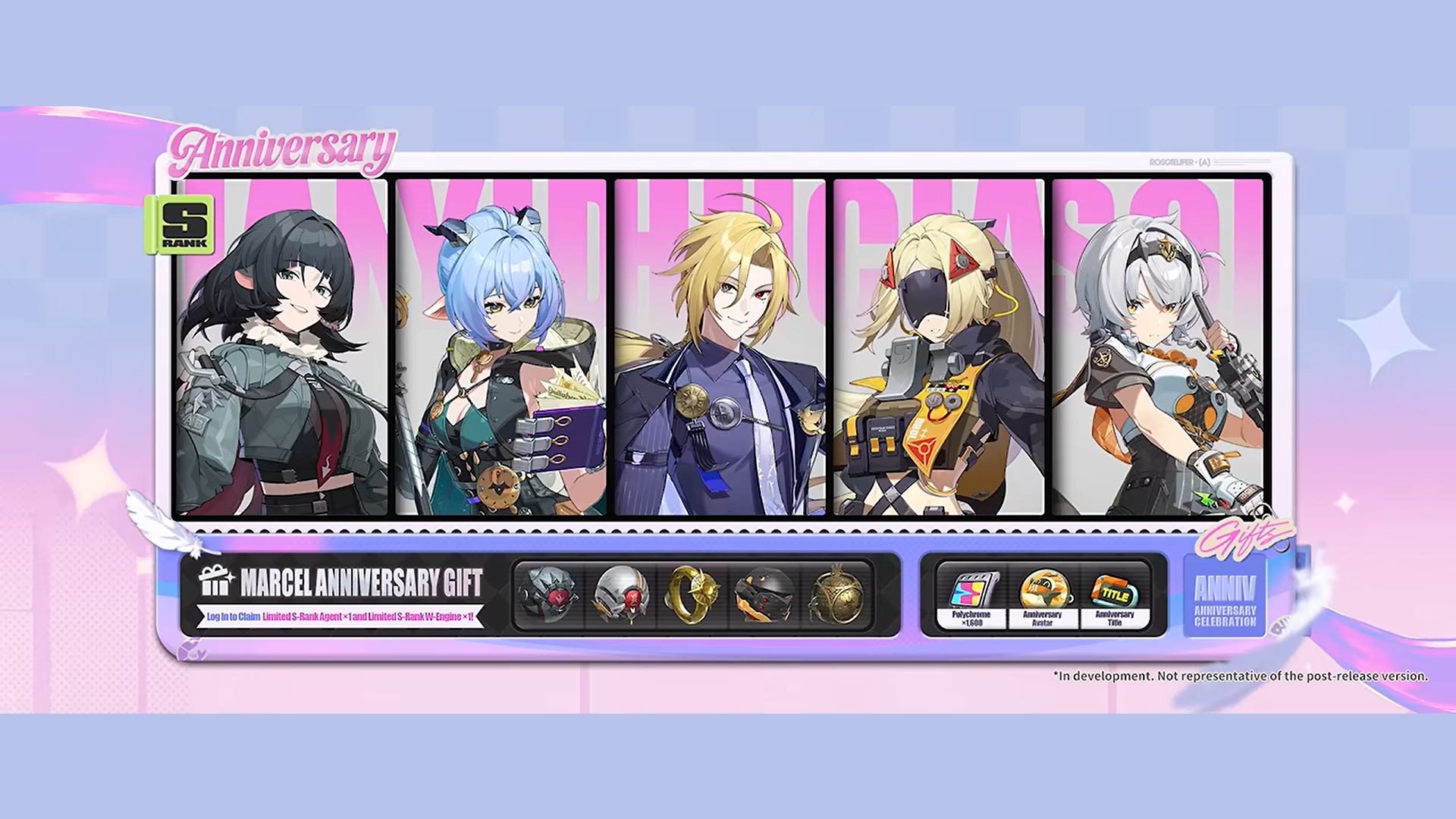 ZZZ 3.1 anniversary to feature free S-rank character, weapon selector