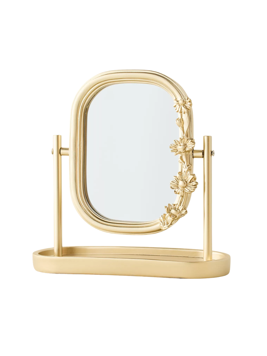 Fleur Catch-All Tray & Tabletop Swing Mirror
