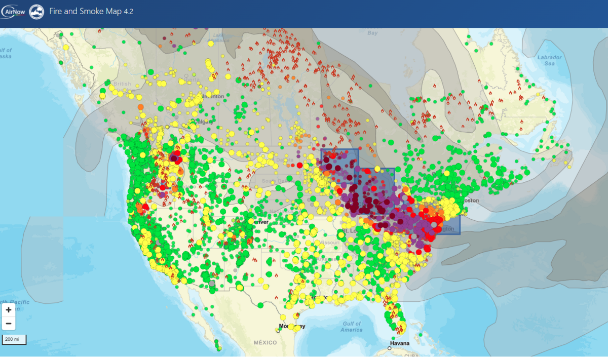 Use these maps and tools to track wildfire smoke's impact across the US