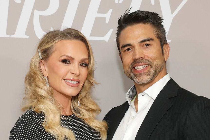 Tamra Judge and Eddie Judge at a red carpet event.