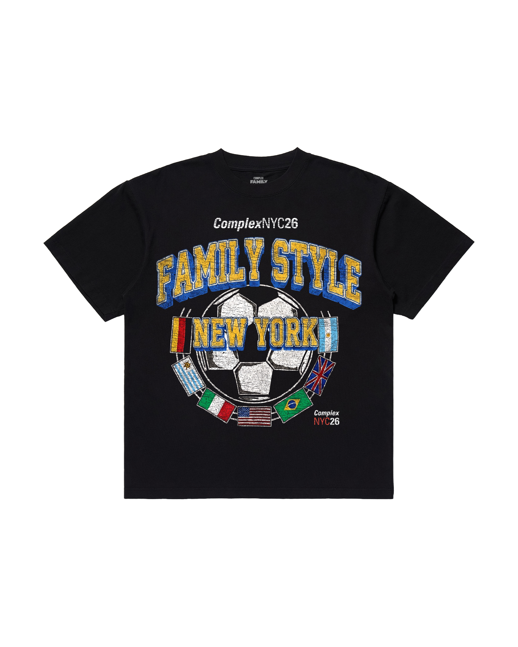 FAMILY STYLE NYC SOCCER SS TEE (BLACK)