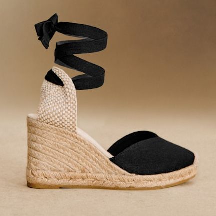 Diane Espadrilles - Black Canvas - Cotton Fabric - Sézane