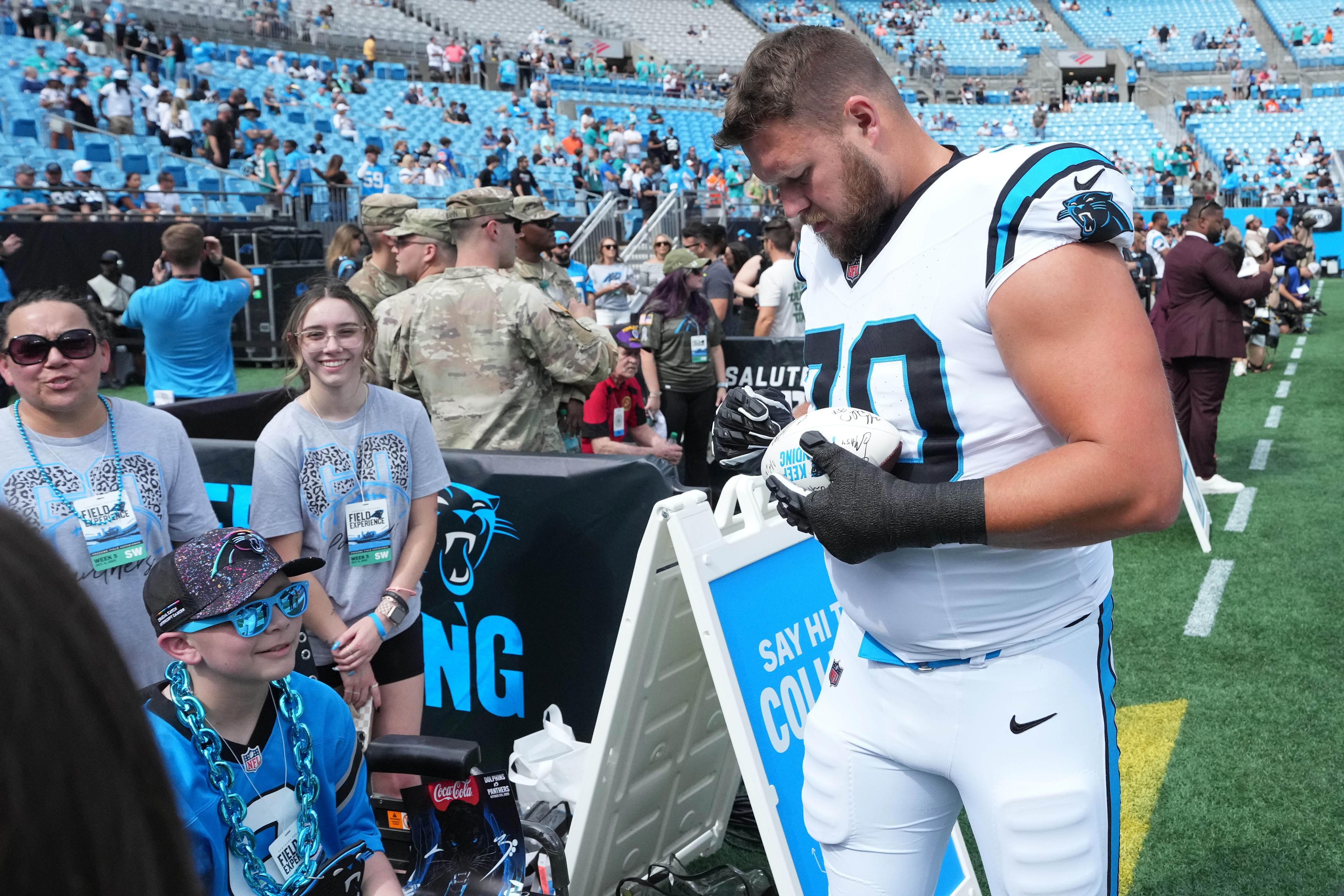 Panthers fans react to the return of OL Brady Christensen