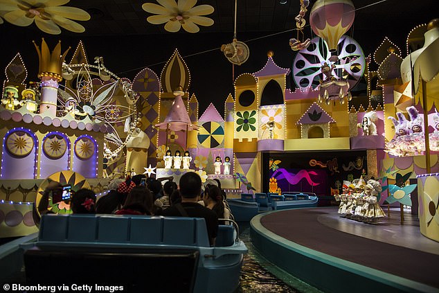 Along the way, guests pass an array of 'dancing' animatronic dolls that belt out the classic song It's a Small World (After All) in different languages