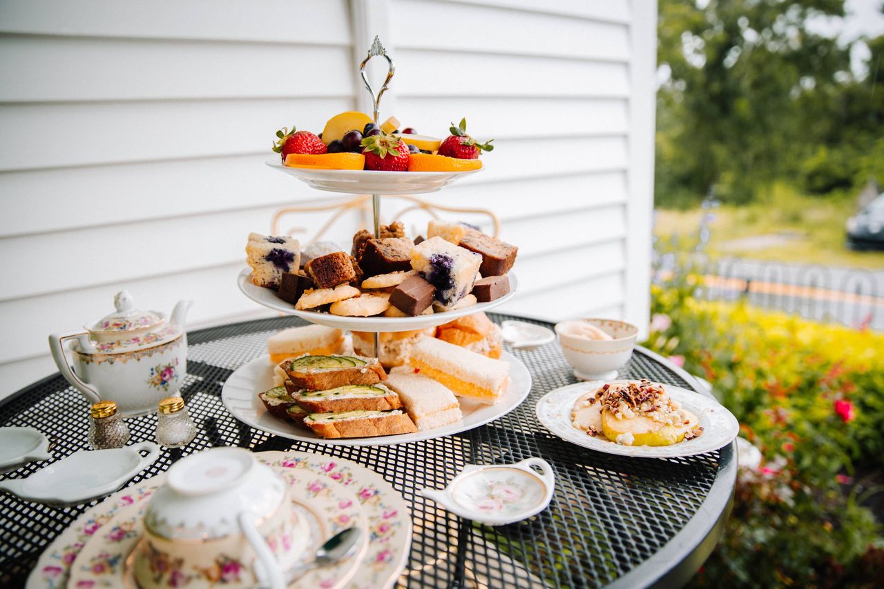 Afternoon tea platter at Draper Blooms Tea Garden
