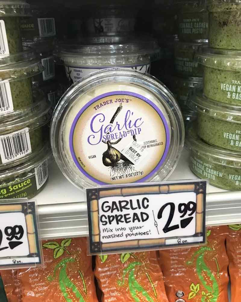 Garlic Spread & Dip on shelf at Trader Joe's store