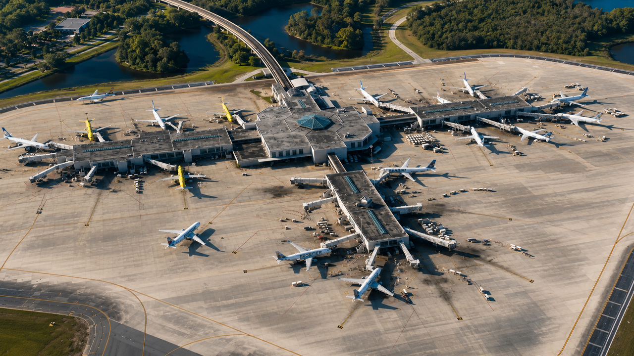 Orlando International Airport seen from above