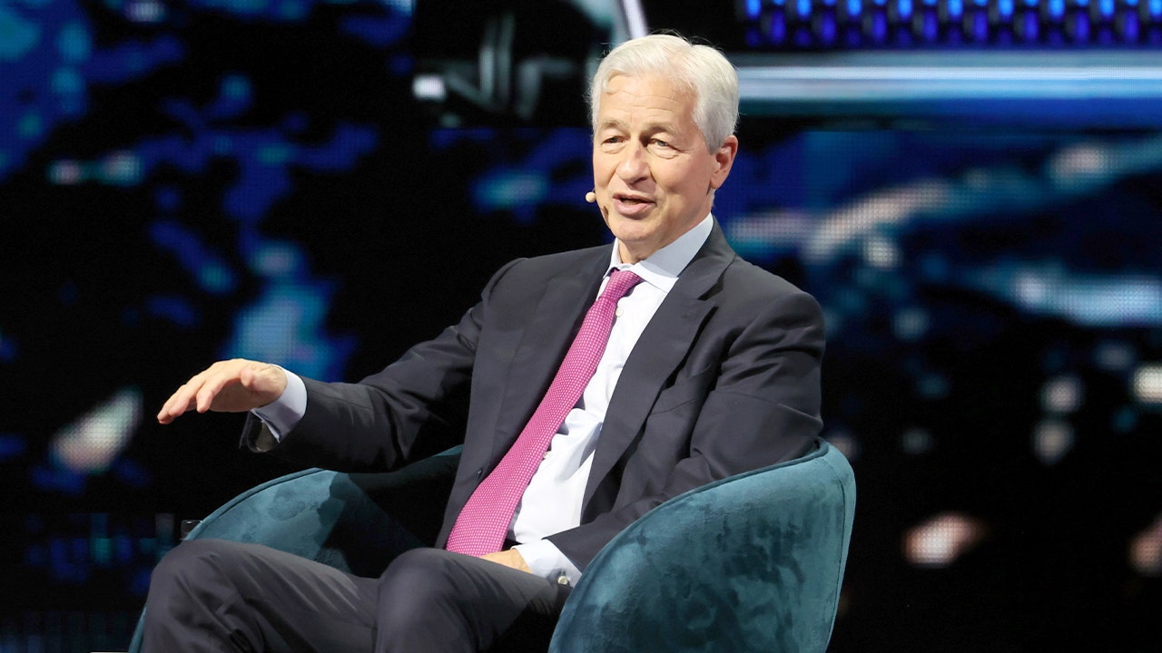 JPMorgan Chase Chairman and CEO Jamie Dimon speaks onstage during day two of the America Business Forum at the Kaseya Center in Miami, Florida, on Nov. 6, 2025.