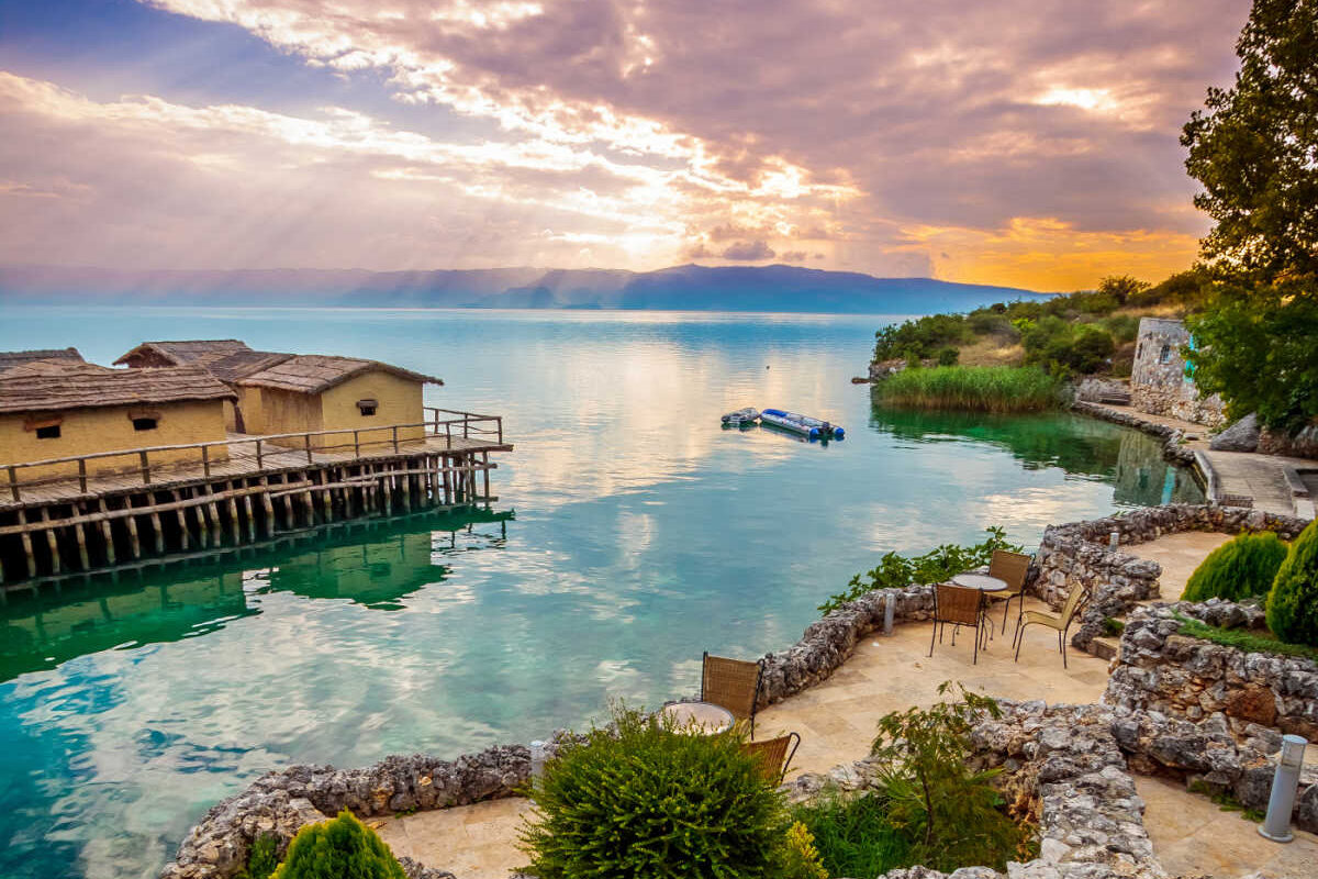 Steps to Lake Ohrid, North Macedonia