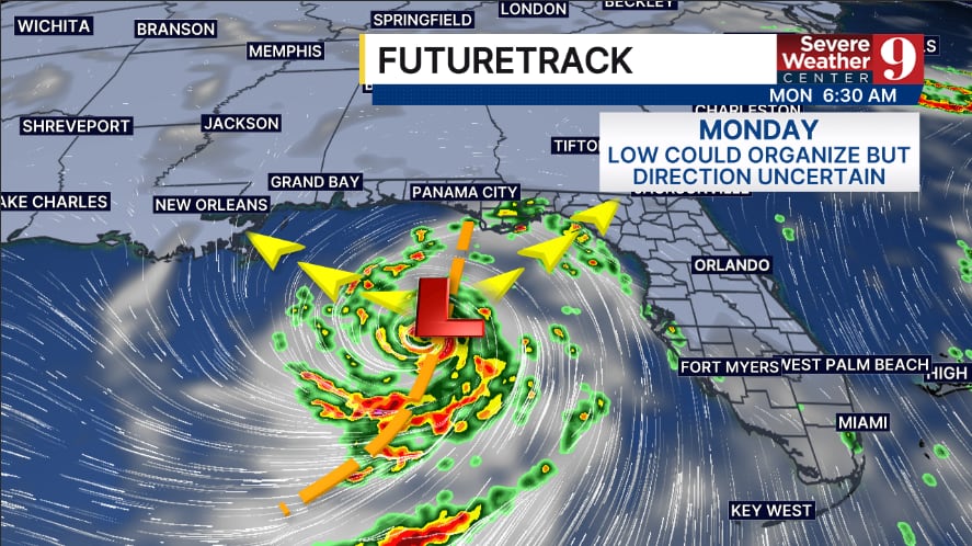 Florida tropical development chance increases as Gulf system forms