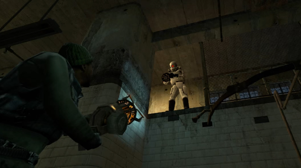 Players face off in HL2DM.