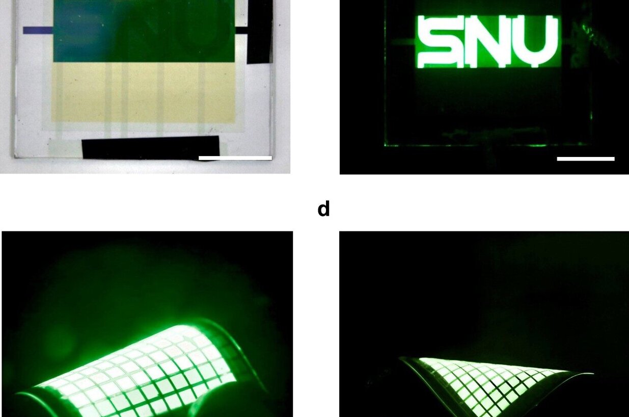 New perovskite emitter boosts vapor-deposited LEDs efficiency