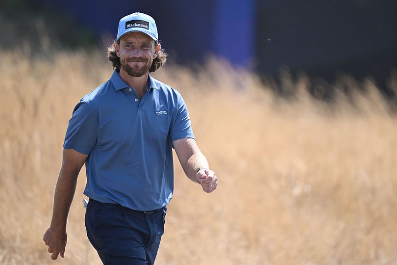 Tommy Fleetwood wore Tiger Woods' Sun Day Red brand at The Open