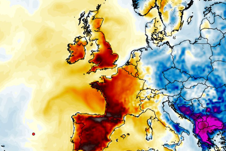 Europe weather map
