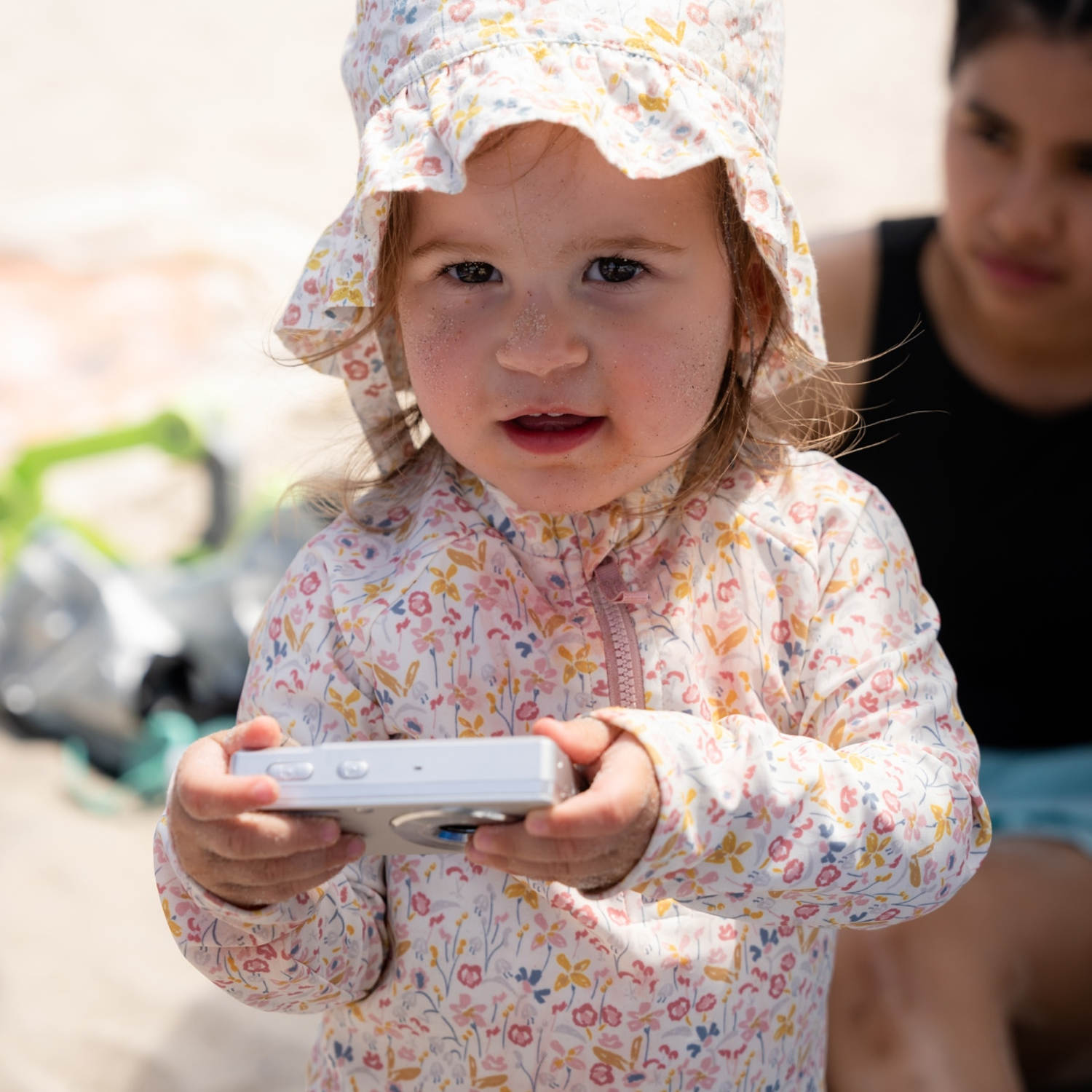 The Pehr Swim two-piece made it fun and comfy for her to play in, and was easy to get her in and out of. (Courtesy Daniel Landesman Photography)