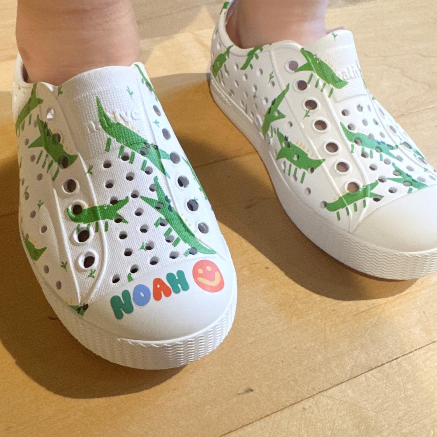Customize your Native Jefferson shoes with Dekko Stickers. (Courtesy Becca Delman)