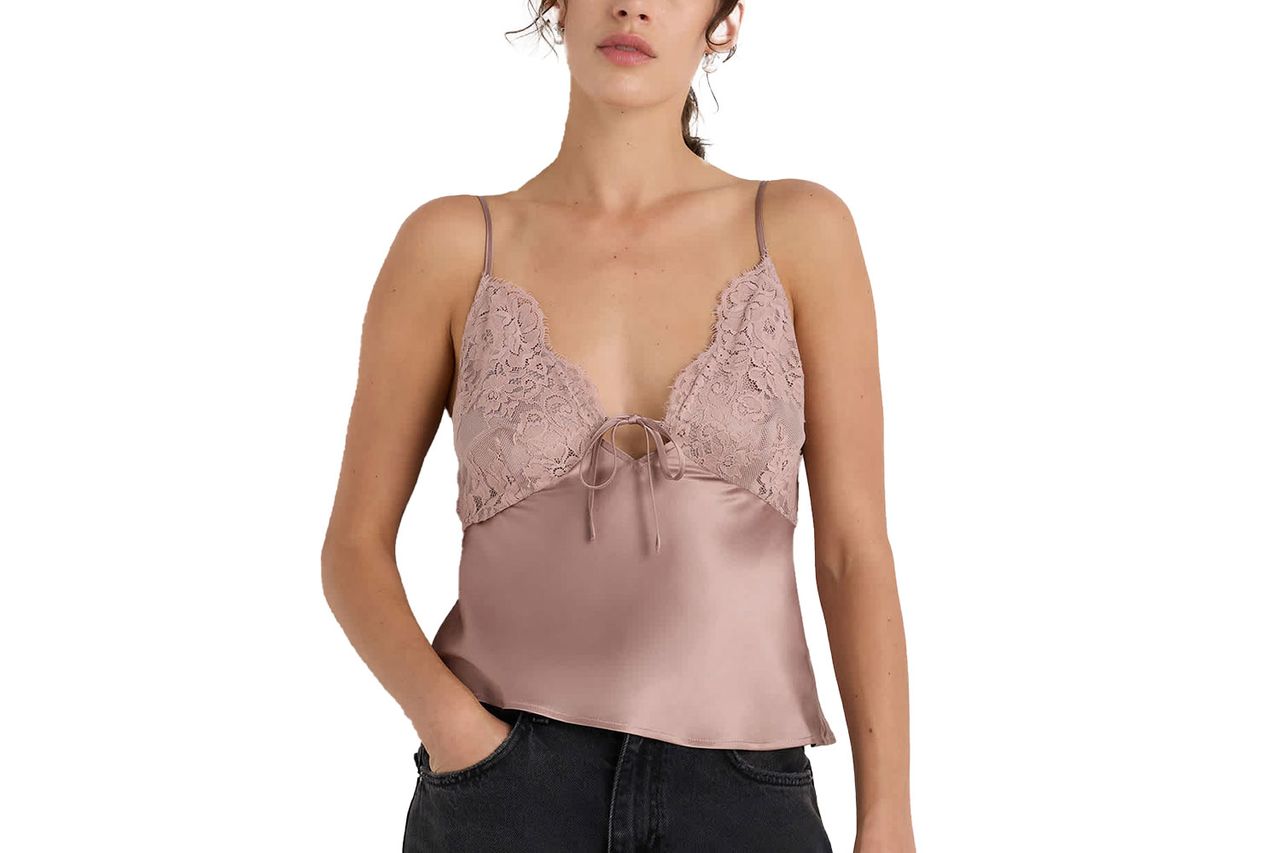 100 washable lace cutout cami