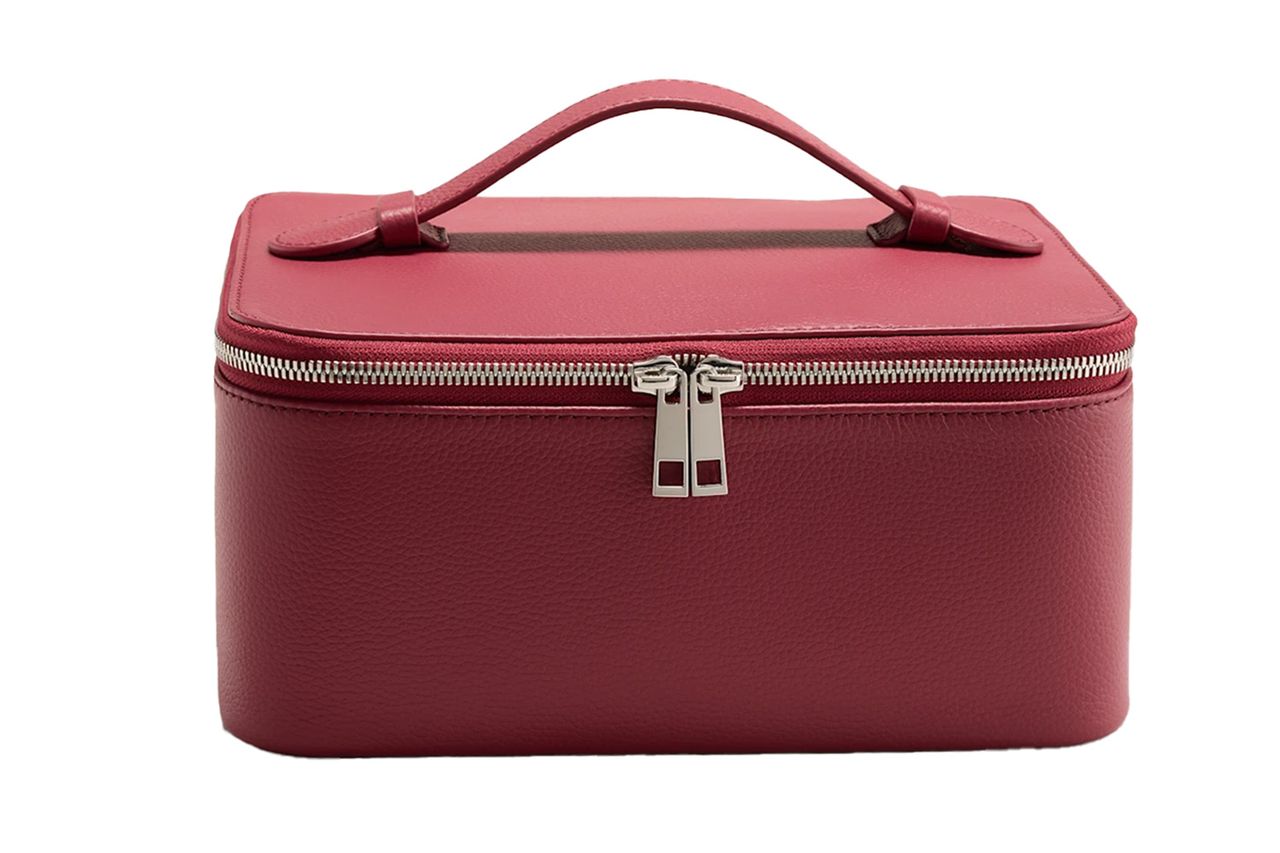 Italian Leather Travel Cosmetic Case
