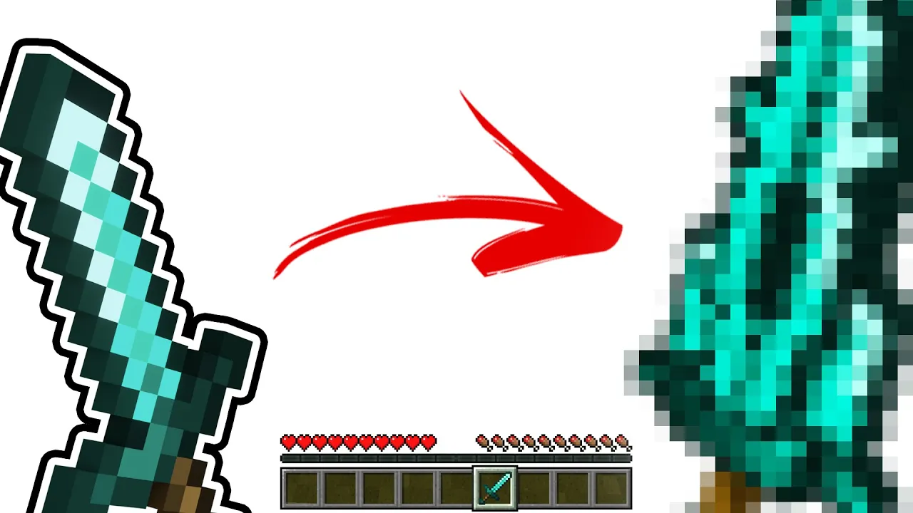 I redesigned Minecraft weapons