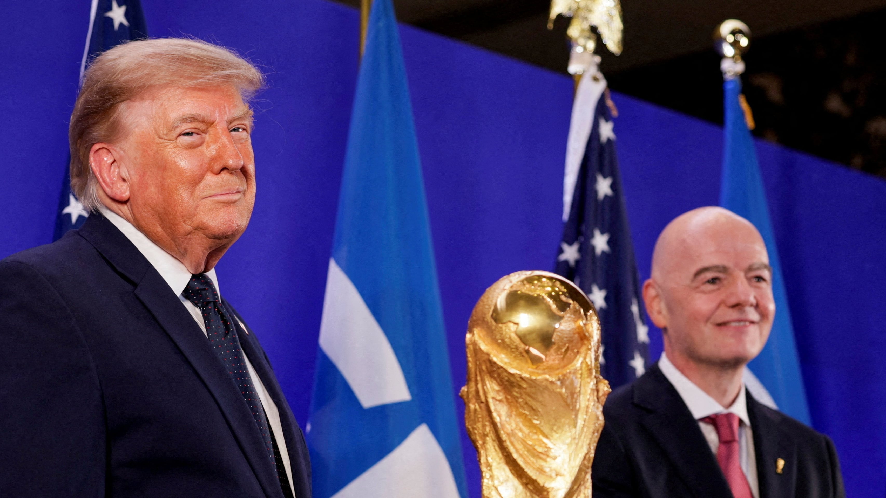 Trump’s Blonde Companion, 34, Turns Up at FIFA Event