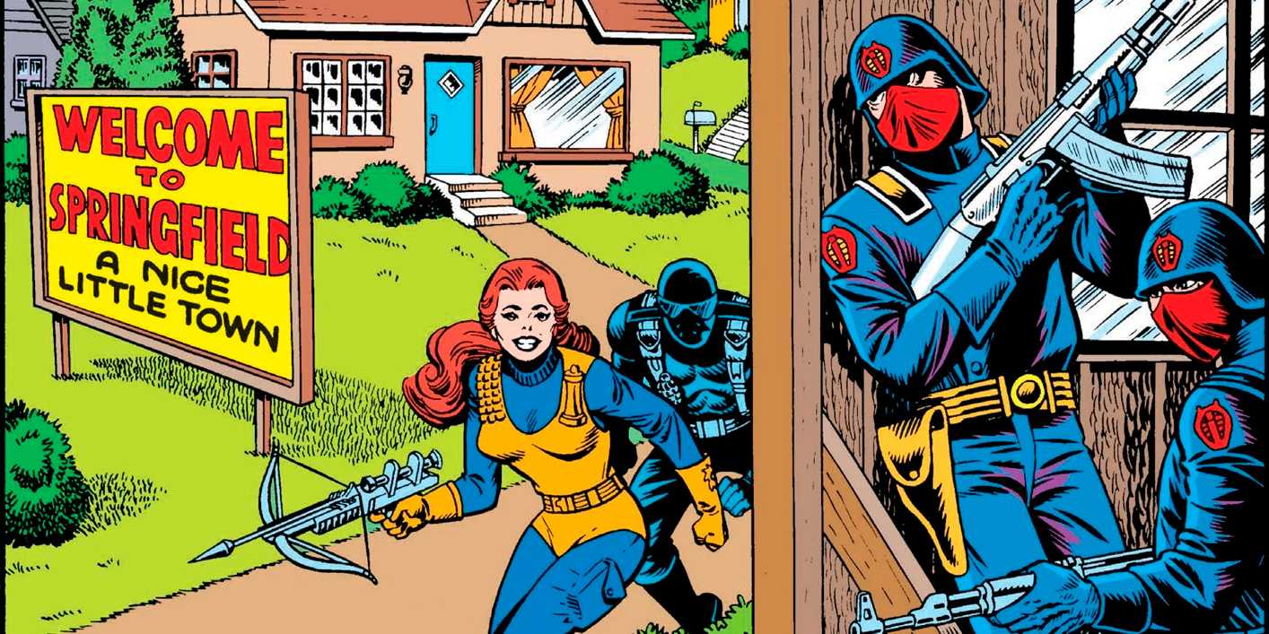 A shootout in Springfield on a GI Joe comic cover