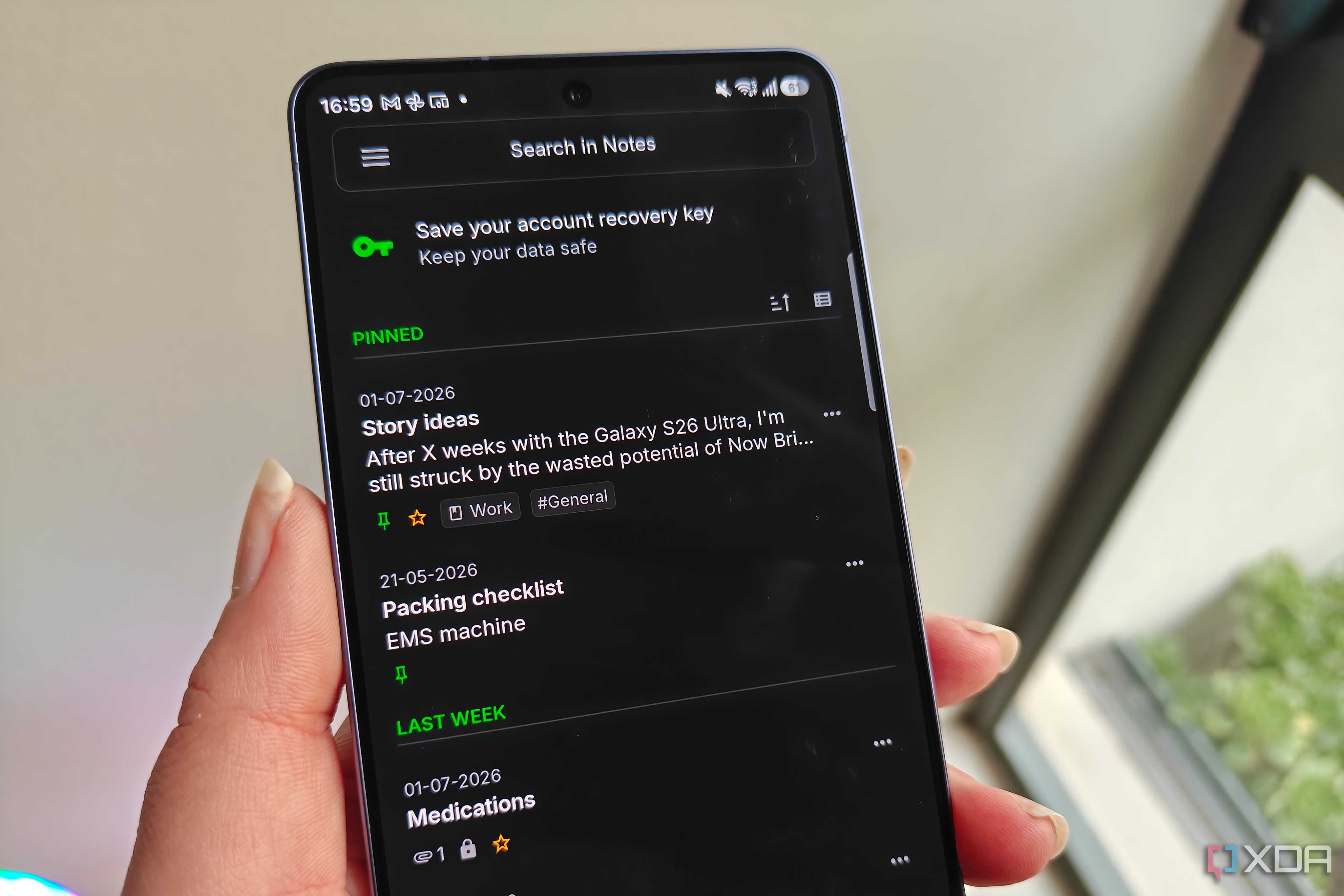 notesnook on a smartphone