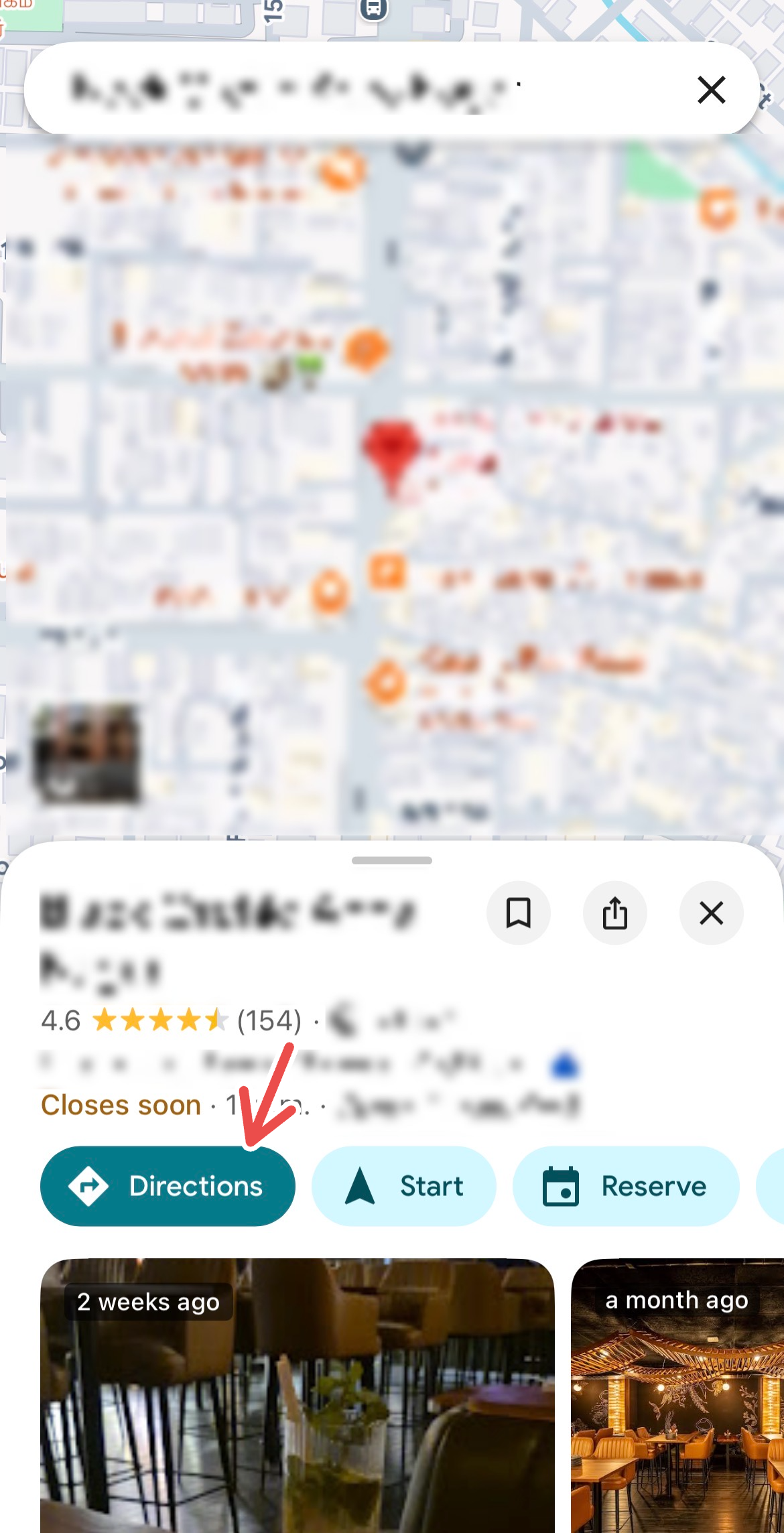 Directions on Google Maps.