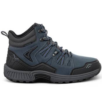 Hiking boot with sturdy sole and reinforced toe, designed for outdoor enthusiasts