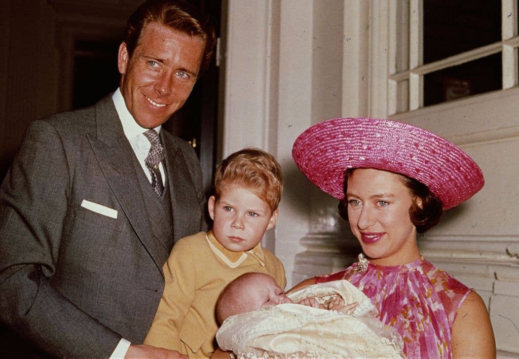 Princess Margaret with her husband Lord Snowdon and their two children