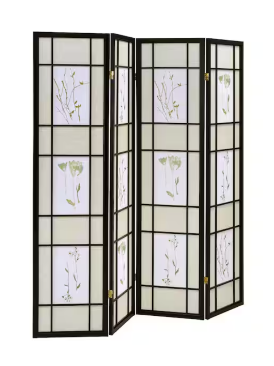 Coaster, Catabella Floral Print Folding Screen
