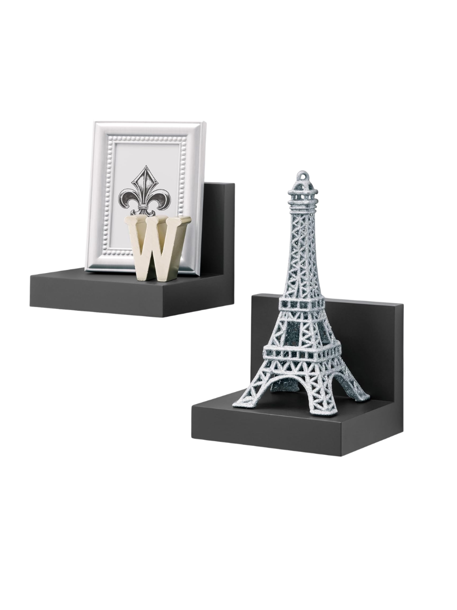 Command Display Ledges, Holds Up to 2 Lb, Quartz, 2 Ledges With 8 Medium Command Strips, Damage Free Hanging Floating Shelf With Adhesive Strips, Personalize Living Room, Bedroom, Kids Room or Office