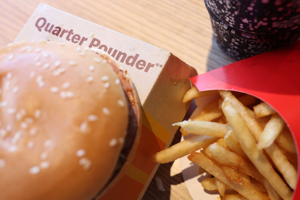 E. coli bacteria caused a 2024 food poisoning outbreak tied to raw onions on McDonald’s Quarter Pounder hamburgers (Getty Images)