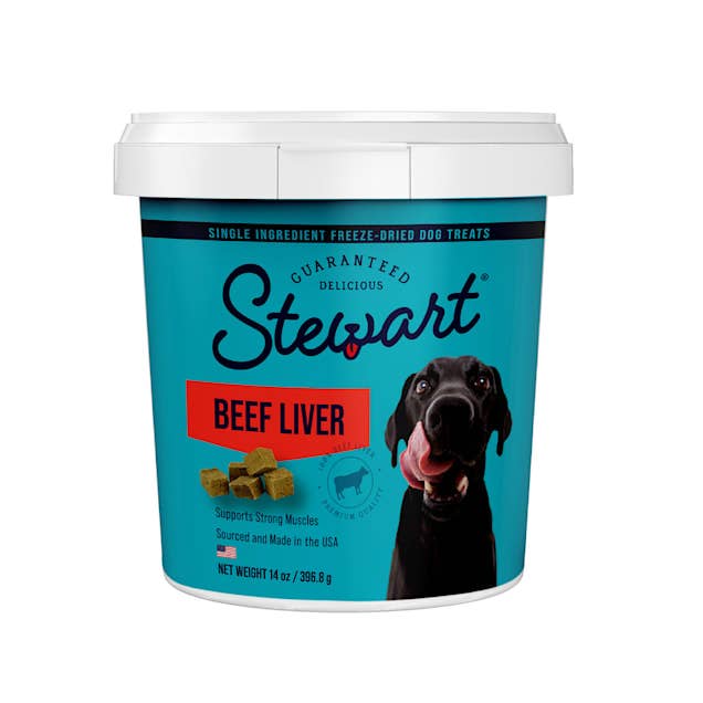Dog treat container labeled