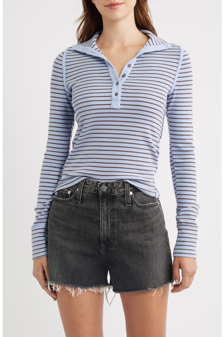 Lake Stripe Rib Henley