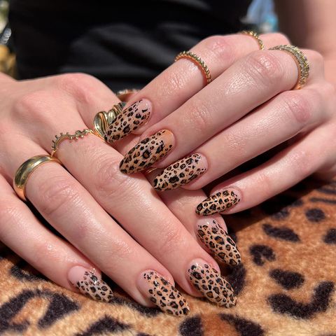 Cheetah Print Nail Art