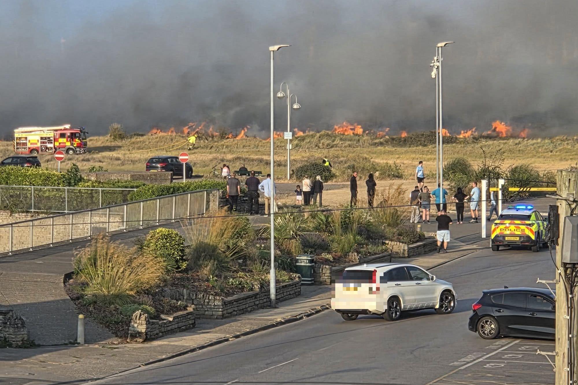 Fire crews tackle large seafront blaze in Skegness