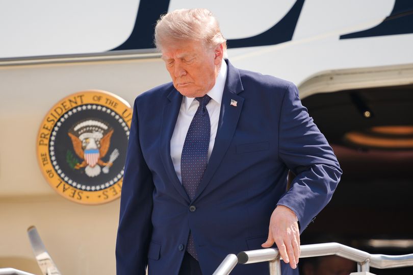 Donald Trump has arrived in New York ahead of the World Cup Final