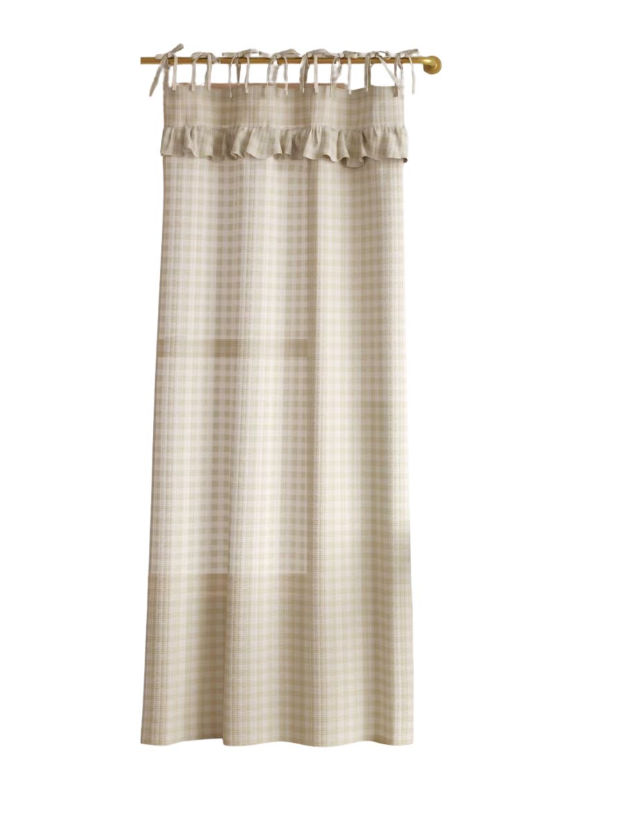 Room Essentials™, Light Filtering Gingham Ruffle Dorm Curtain Panel